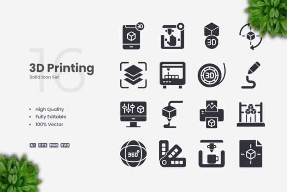 3D Printing Solid Icons: Essential Graphics for Modern Brands
