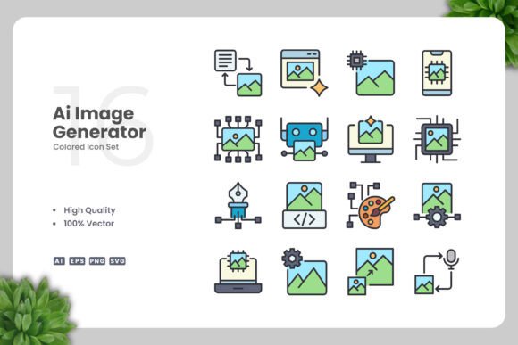 Ai Image Generator Color Icons: Fresh Graphics & Icons