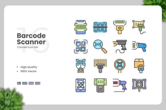 Barcode Scanner Icons: Modern Graphics for Branding