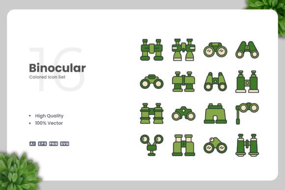 Binocular Color Icons: Modern Graphics for Branding
