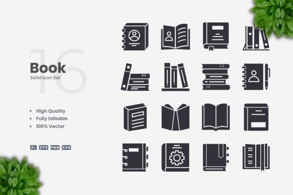 Book Solid Icons: Premium Graphics for Modern Brands