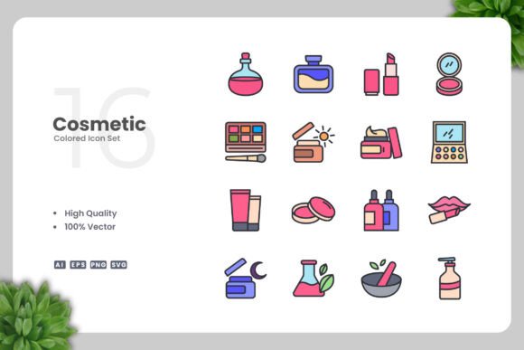 Cosmetic Color Icons: Clean Graphics for Crafters