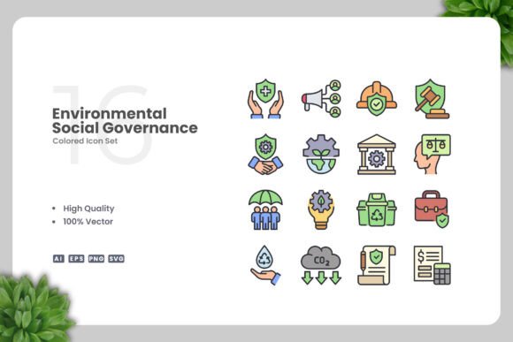Environmental Social Governance Icons