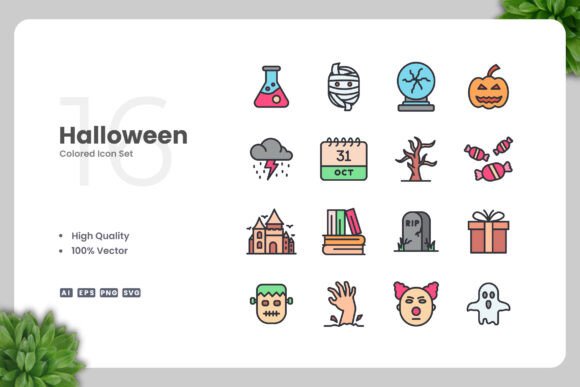 Halloween Color Icons: Essential Graphics for Seasonal Projects
