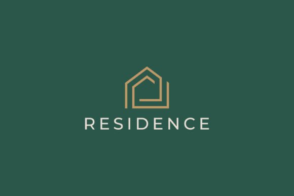 Minimalist Gold House Logo: Graphics & Presentations
