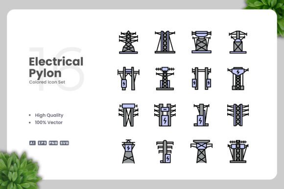 Review: Electrical Pylon Color Icons for Embroidery