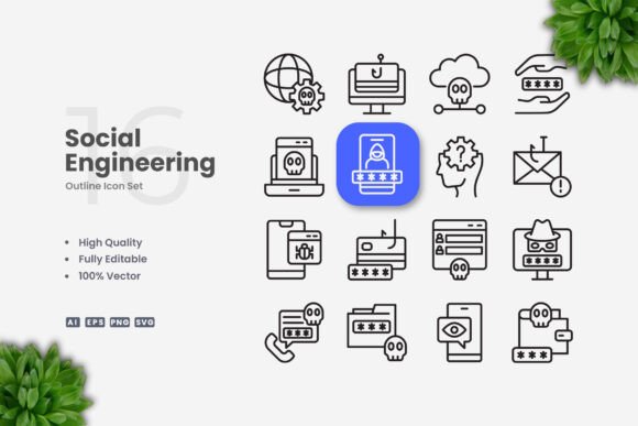 Social Engineering Icons: Graphics for Pro Sellers