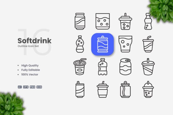 Softdrink Icons: Fresh Graphics for Modern Branding