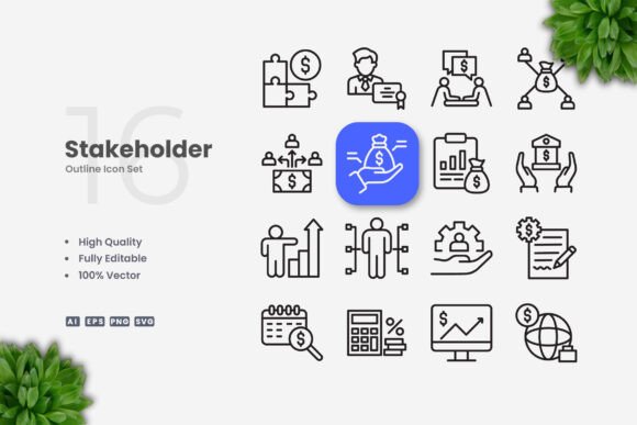 Stakeholder Icons: Clean Graphics for Modern Web Design
