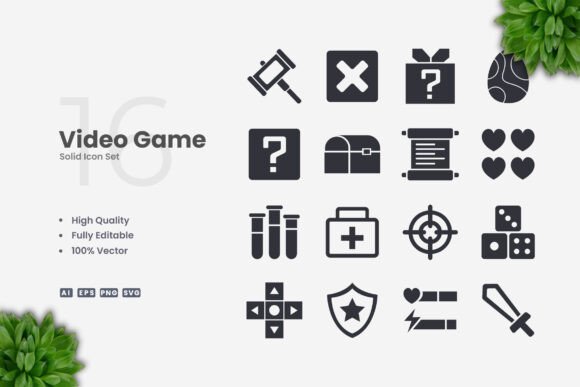 Video Game Solid Icons: Essential Graphics for Modern Design