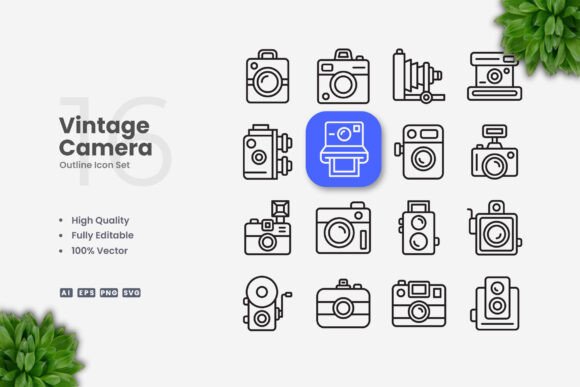 Vintage Camera Icons: A Designer's Stitch Review